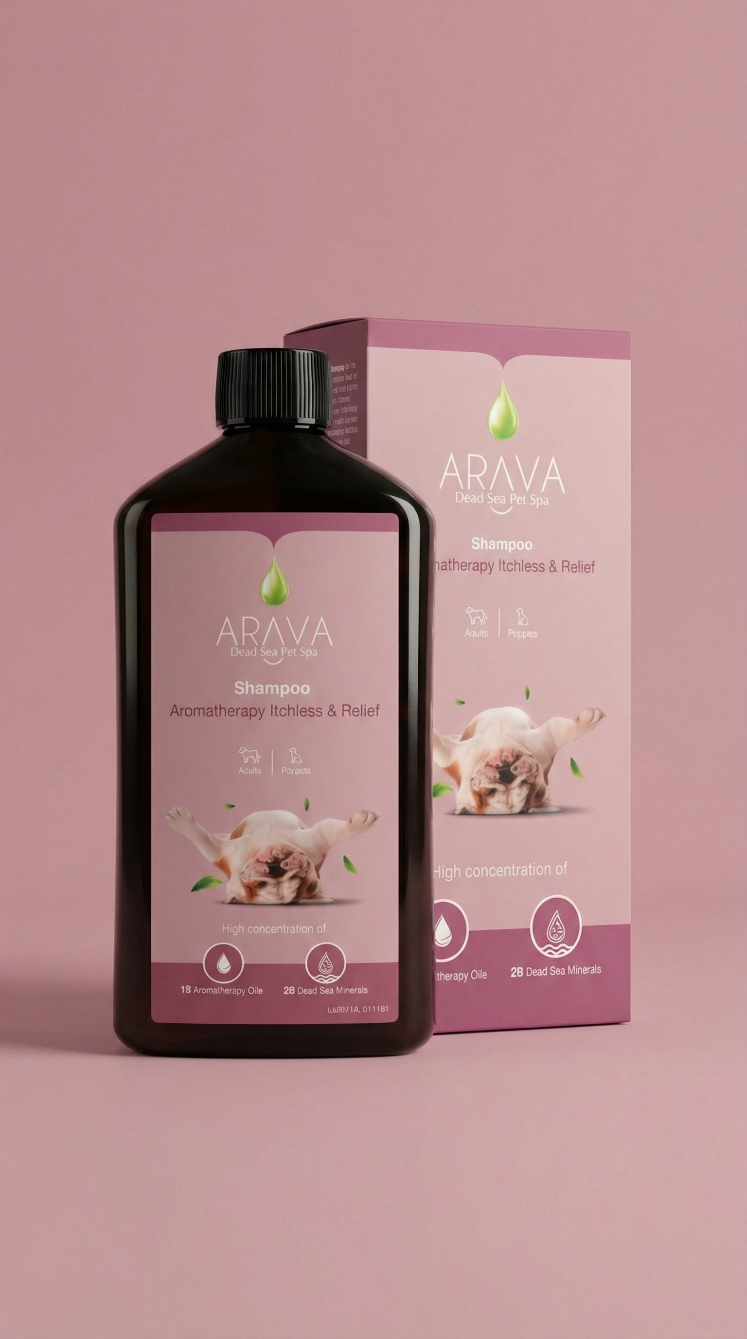 שמפו טיפולי לכלבים עם עור יבש או פצוע מבית ערבה