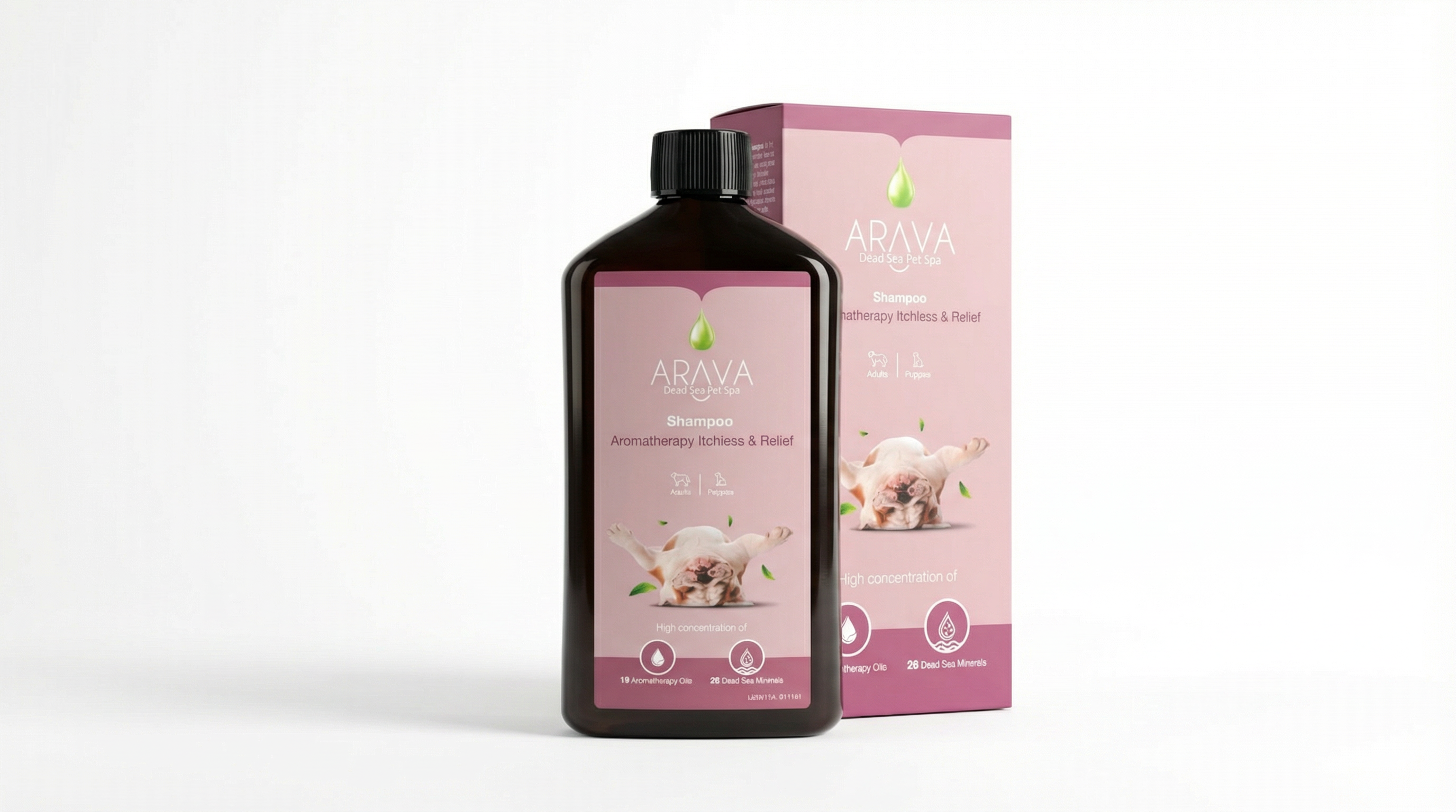 שמפו טיפולי לכלבים עם עור יבש או פצוע מבית ערבה