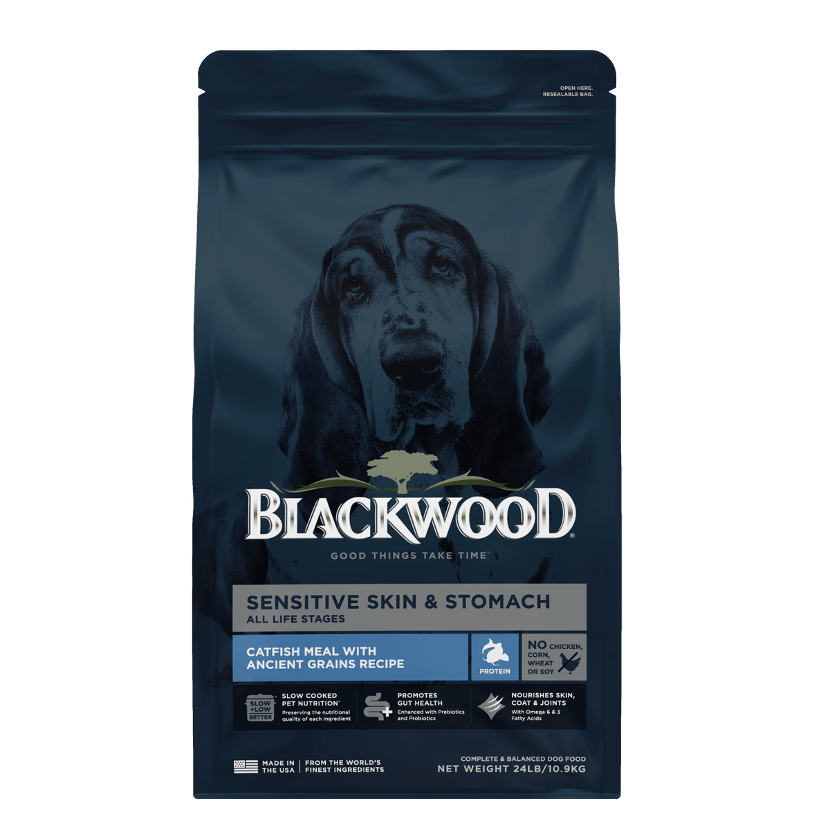 Blackwood מזון לכלבים שפמנון ודגנים עתיקים 10.9 ק״ג